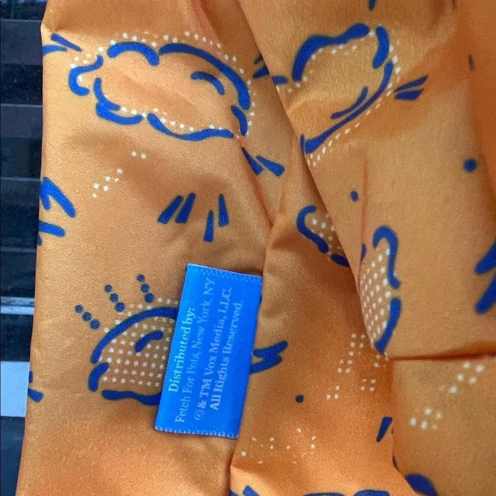 Orange Cloud-Print Dog Raincoat - Lightweight Waterproof Jacket